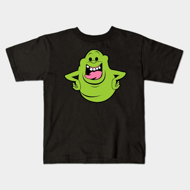 Cute Slimer Kids T-Shirt by mighty corps studio